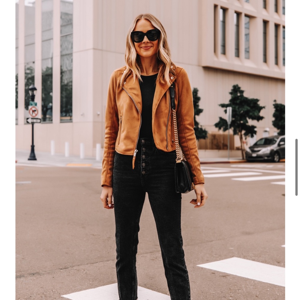 Abercrombie Vegan Suede Moto Jacket
